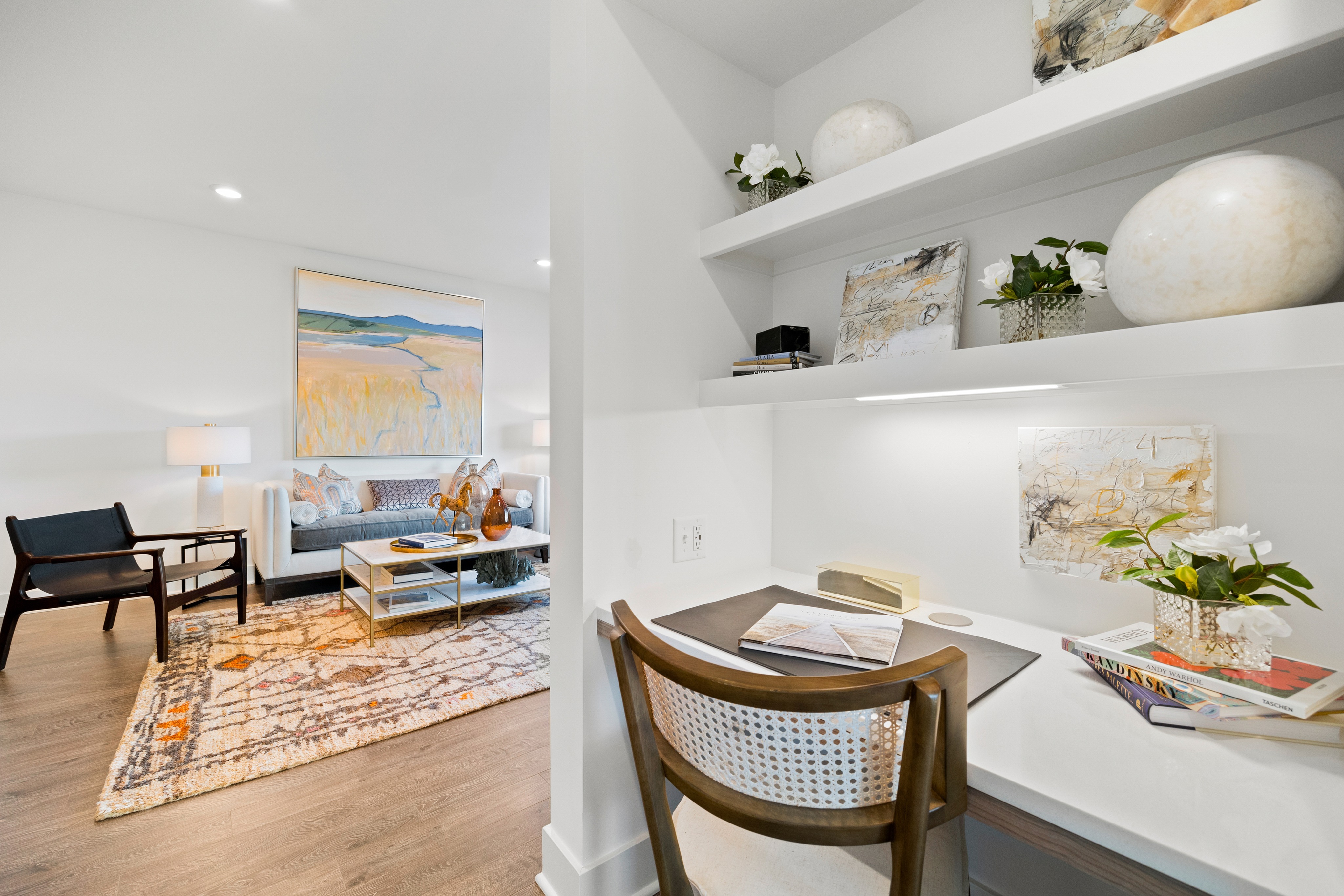 Built-in desks and bookshelves ideal for remote working*