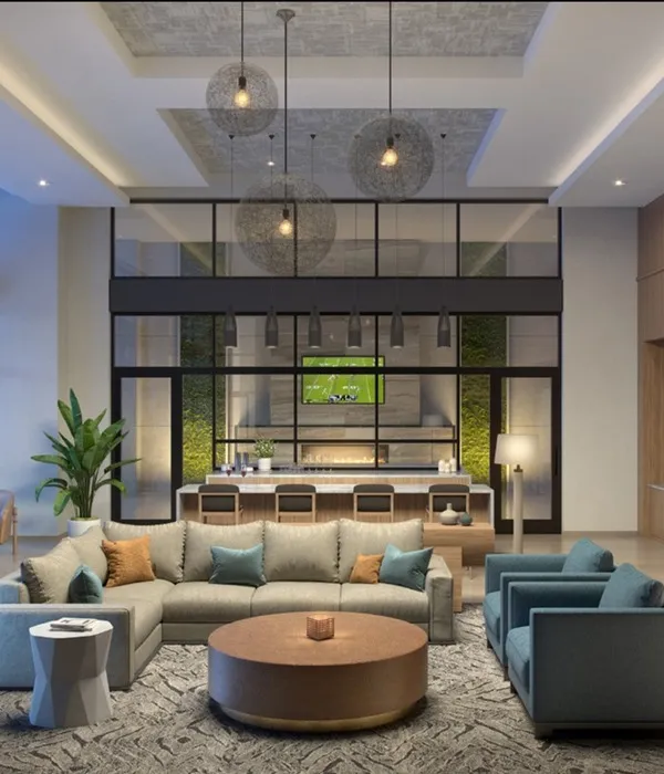 rendering of club room