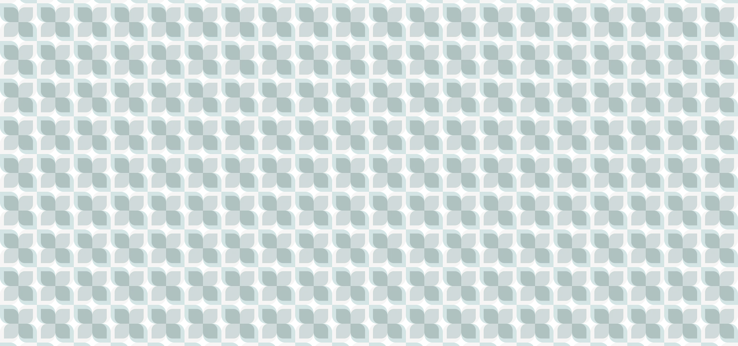 Intricate teal and white geometric pattern with interlocking shapes creating a dynamic design.