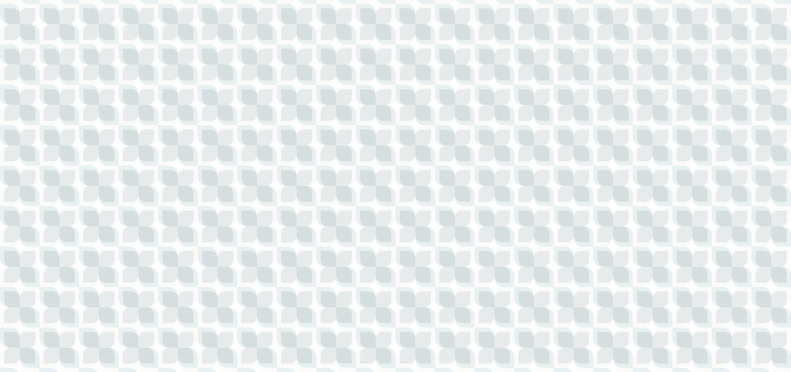 Abstract geometric pattern with teal and white shapes in a seamless tile design.