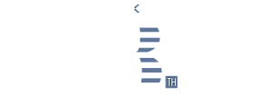 Modern logo design with bold, elegant lines forming an abstract letter or symbol, paired with a minimalistic TH icon.
