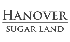 Elegant Hanover Sugar Land logo with sophisticated typography, perfect for luxurious apartment living.