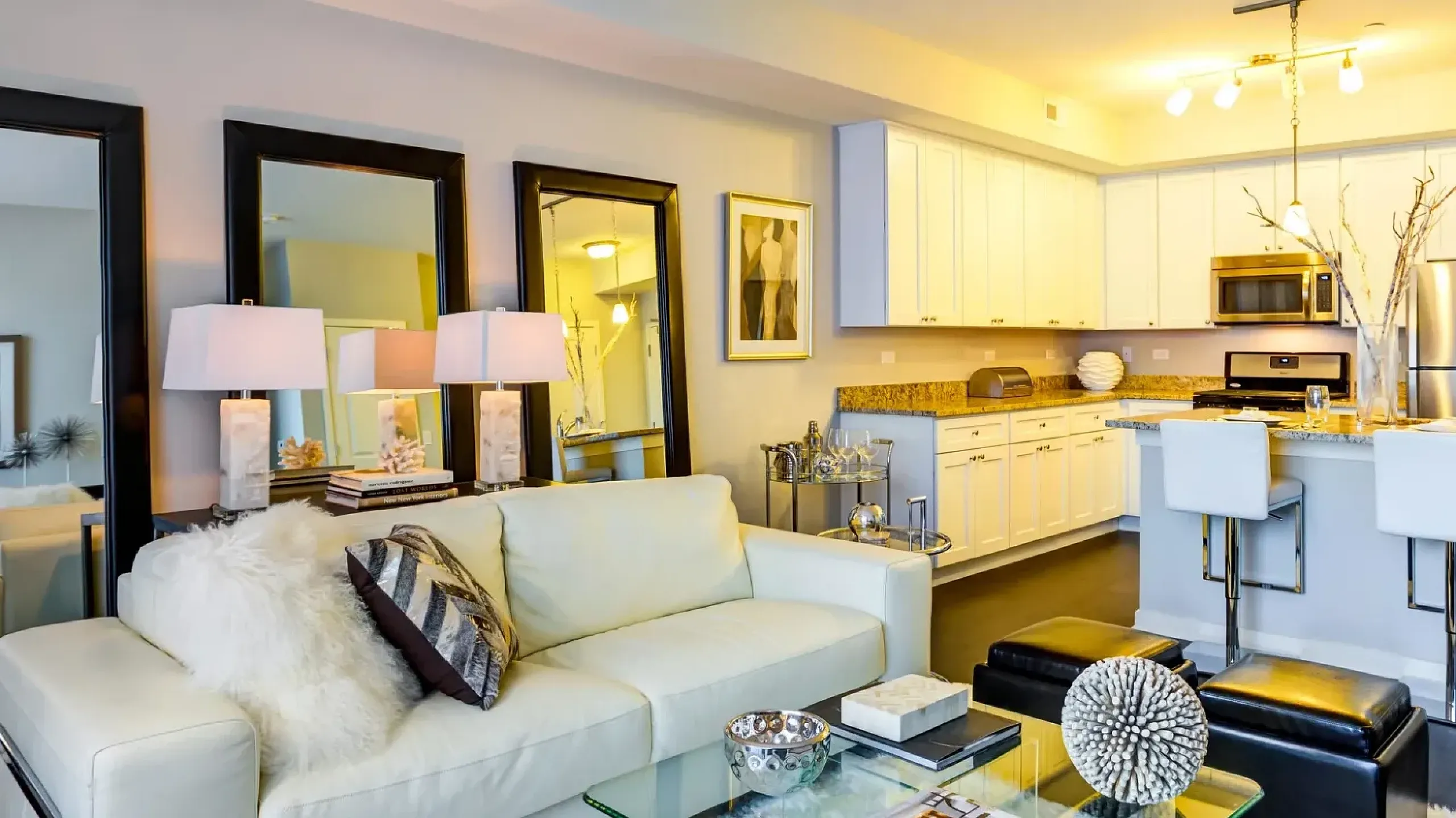 Open concept kitchen with Island