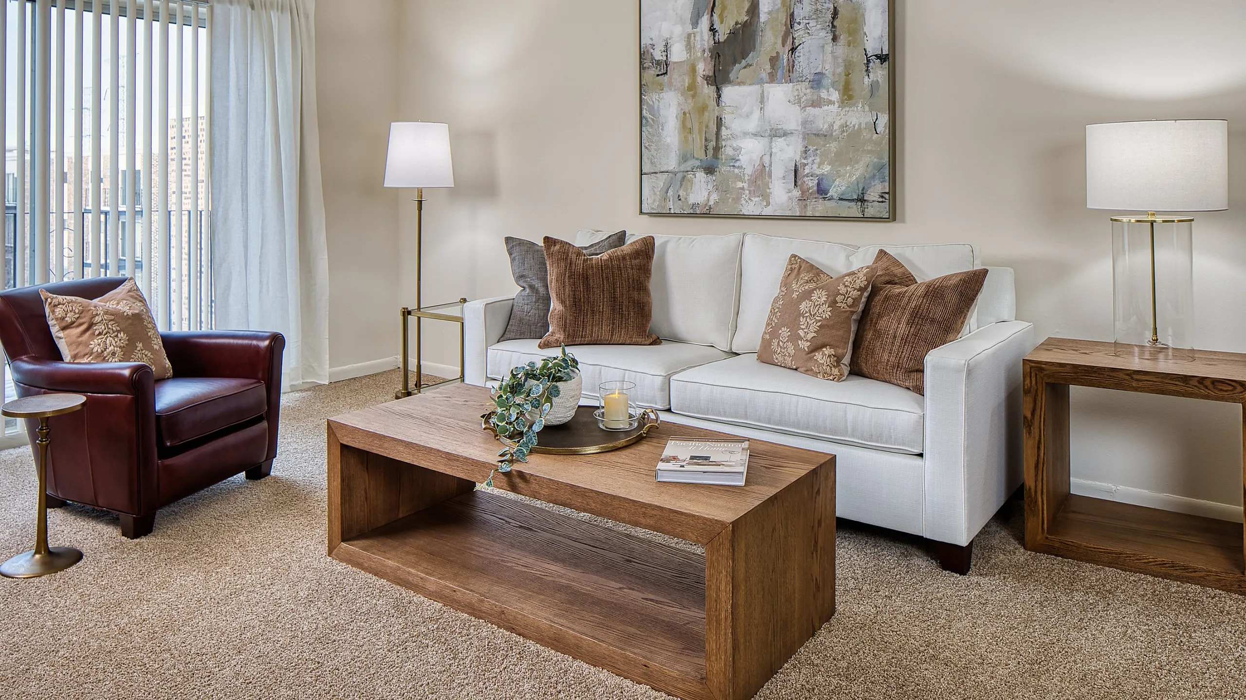 White Oak Living Room | Glen Oaks Commons | DesPlaines IL