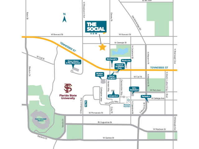 Location of The Social Row