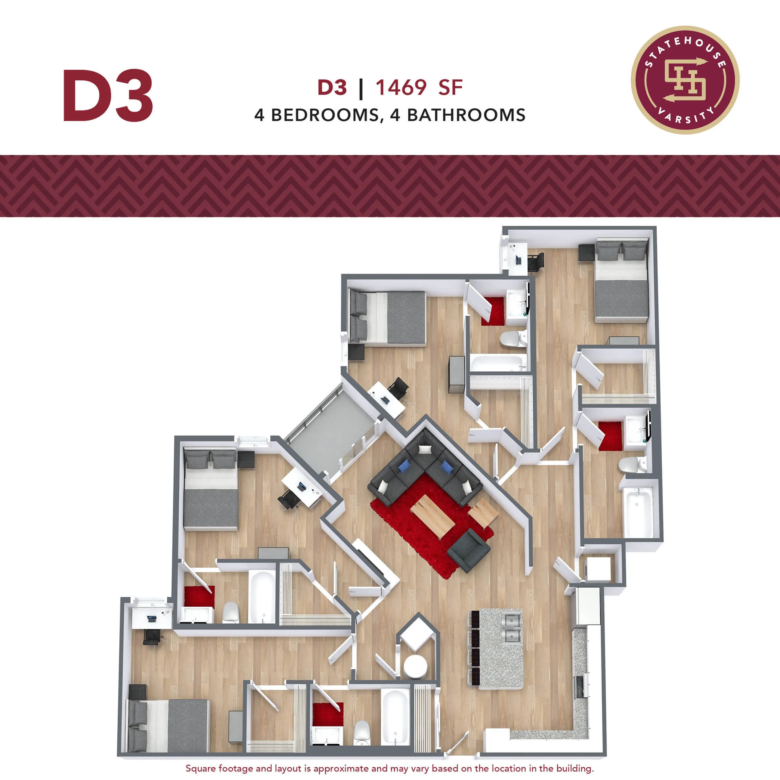 4 Bedroom Floorplan