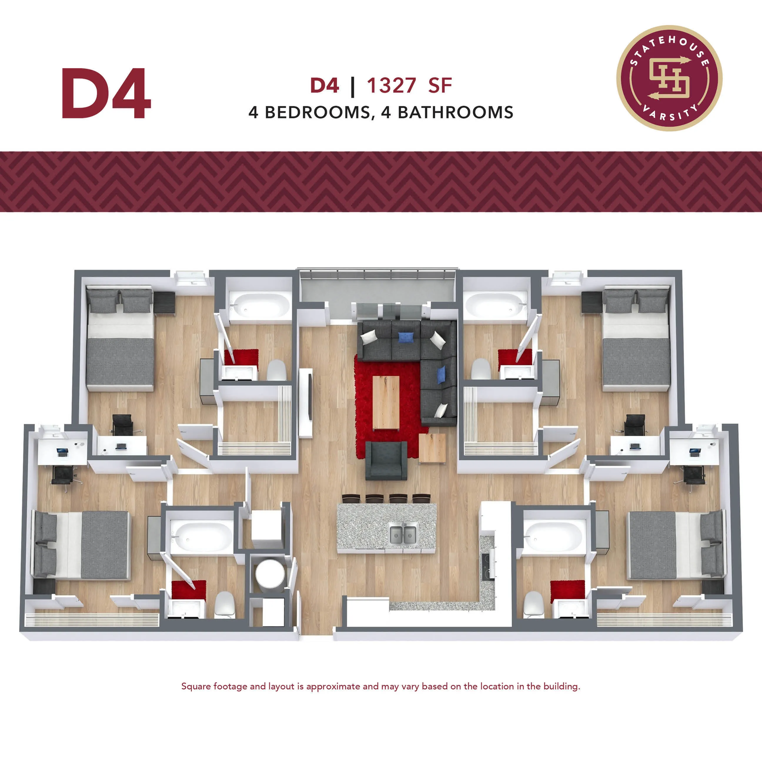 4 Bedroom Floorplan