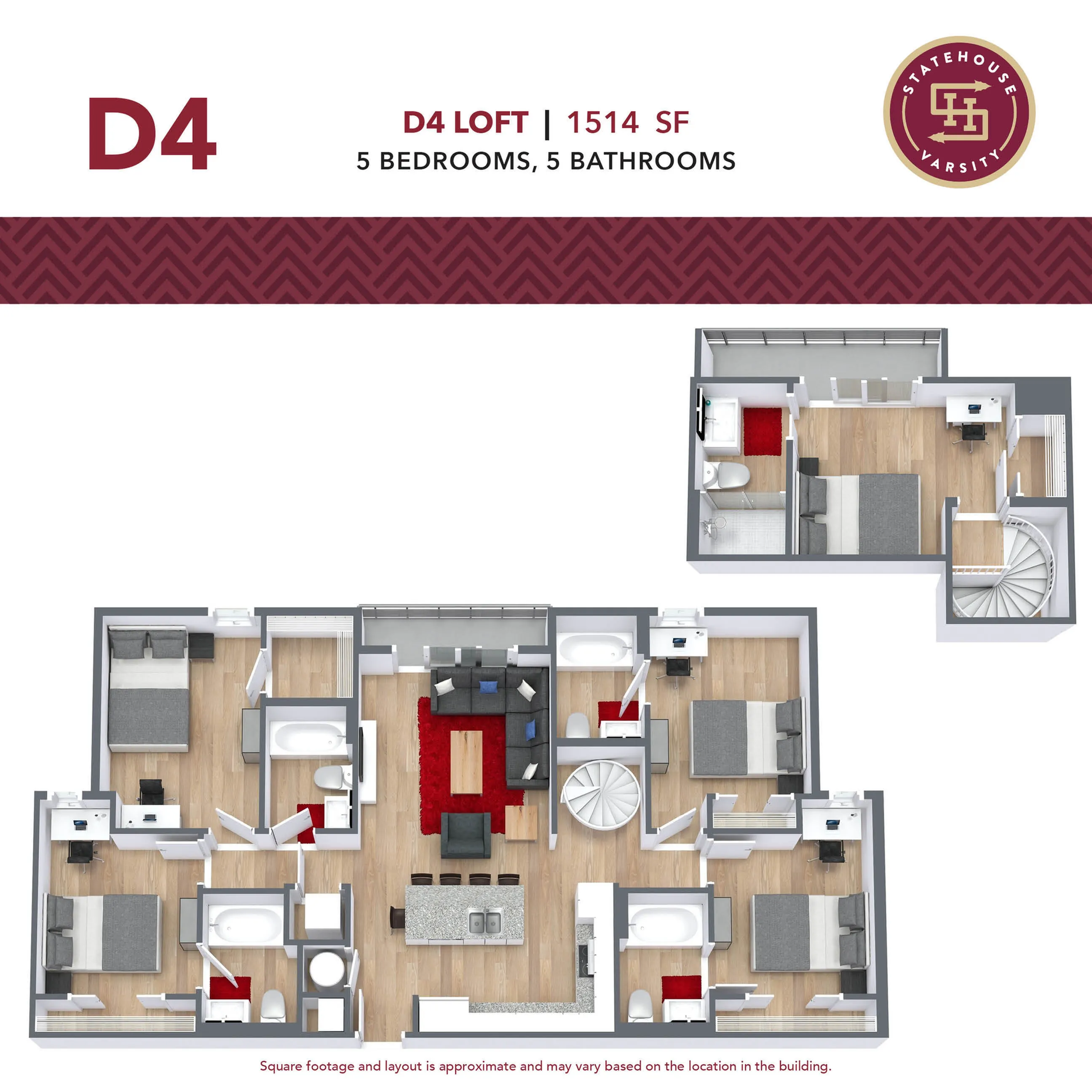 5 Bedroom floorplan