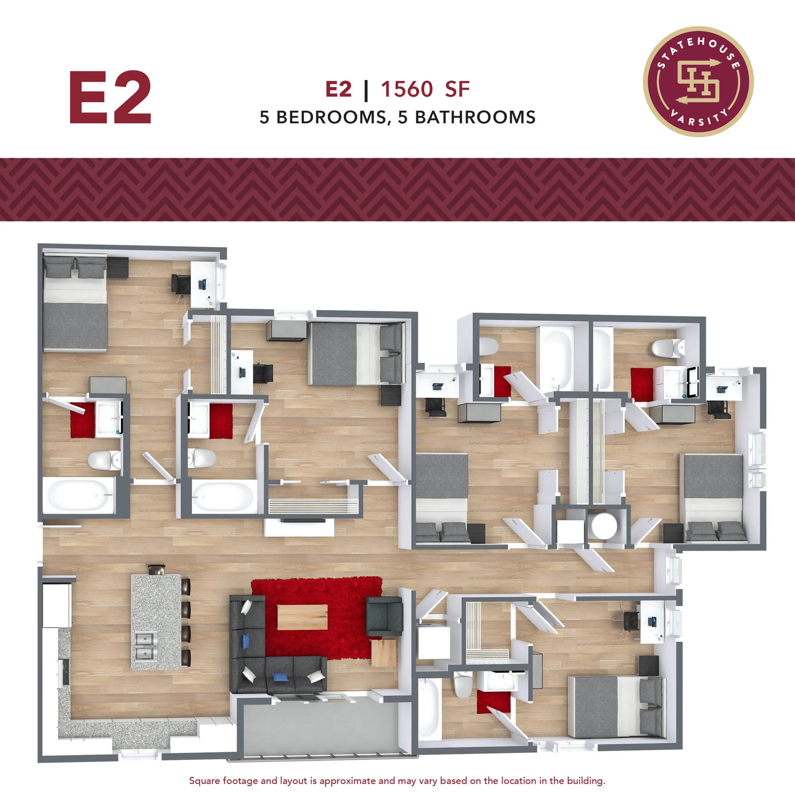 5 Bedroom floorplan