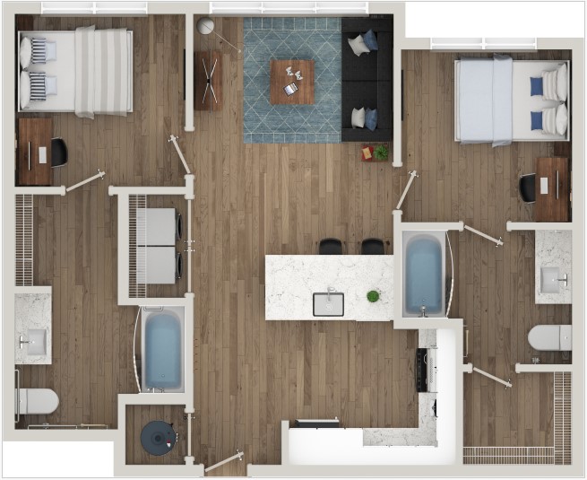 2 Bedroom - Frisco floor plan