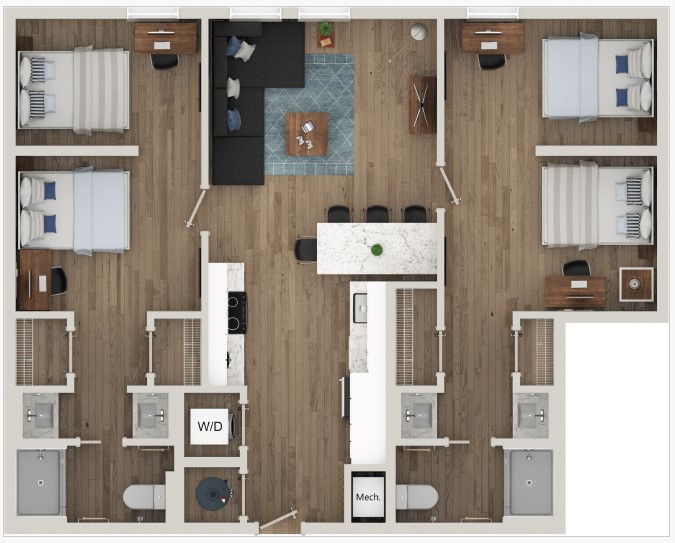 2 Bedroom - Steamboat floor plan