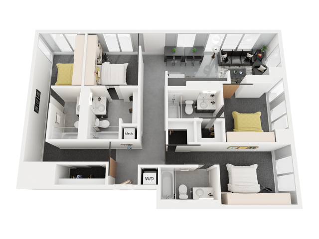 4x4 4C Floor Plan Image