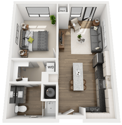 1 Bed 1 Bath - A1
