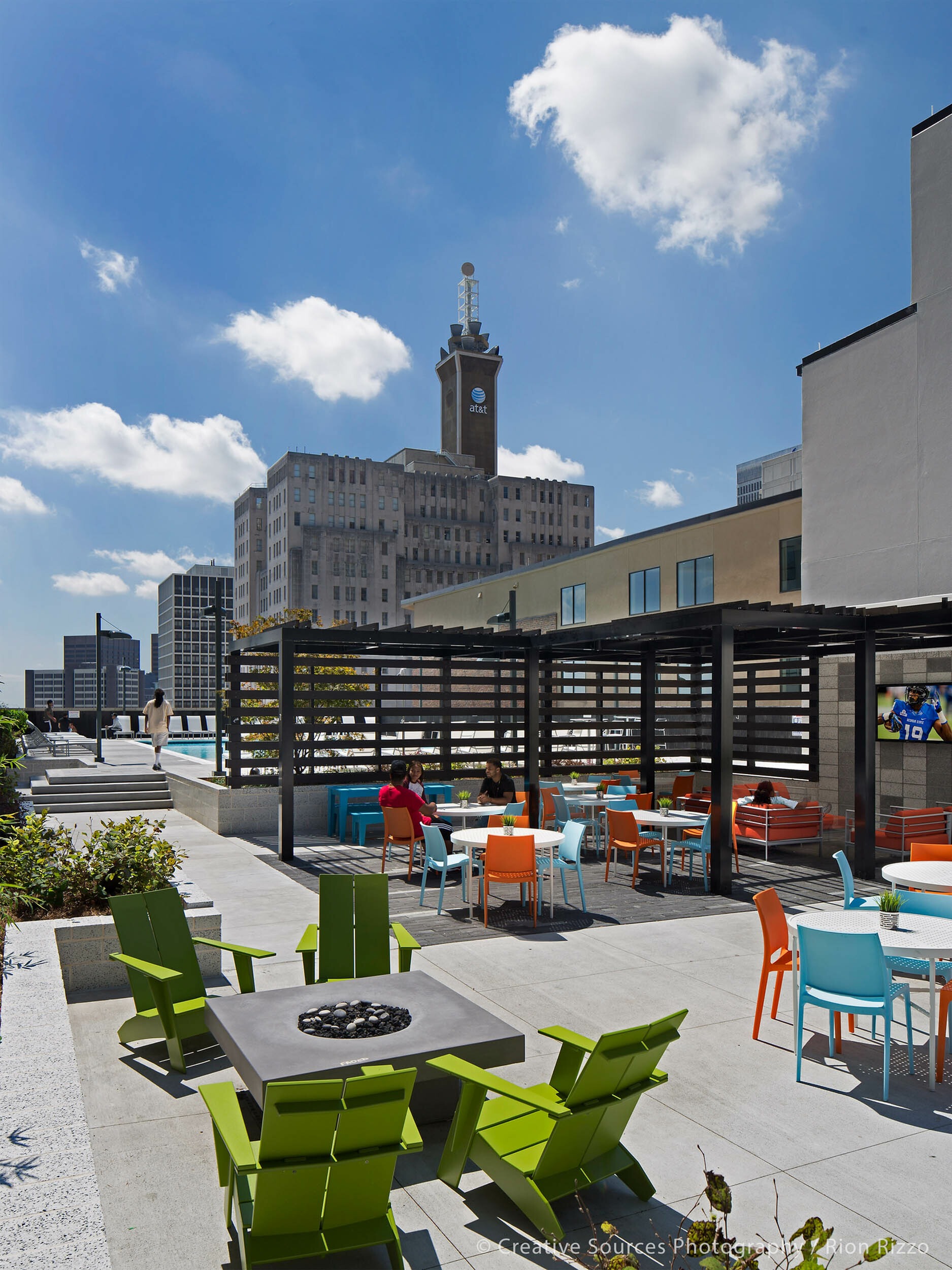 Rooftop Pool Overlooking Downtown