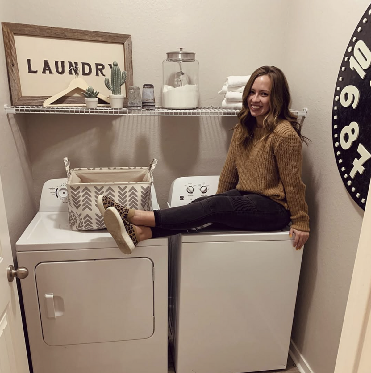 girl on washerr