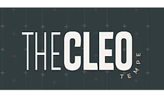 Chic logo design featuring 'The Cleo Tempe' with elegant typography on a modern background.