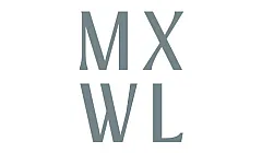 Elegant logo design featuring the letters MXWL in sophisticated gray tones.