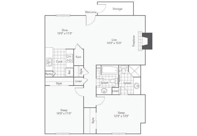 B3 Two Bedroom