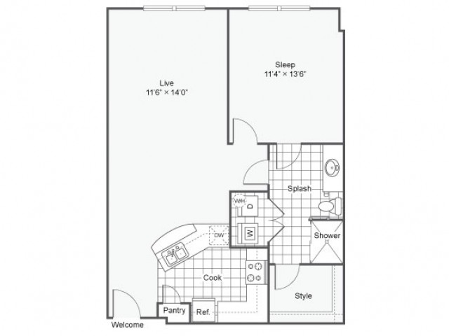 Floor Plan 7 | Apartments Downtown Dallas TX | Arrive West End