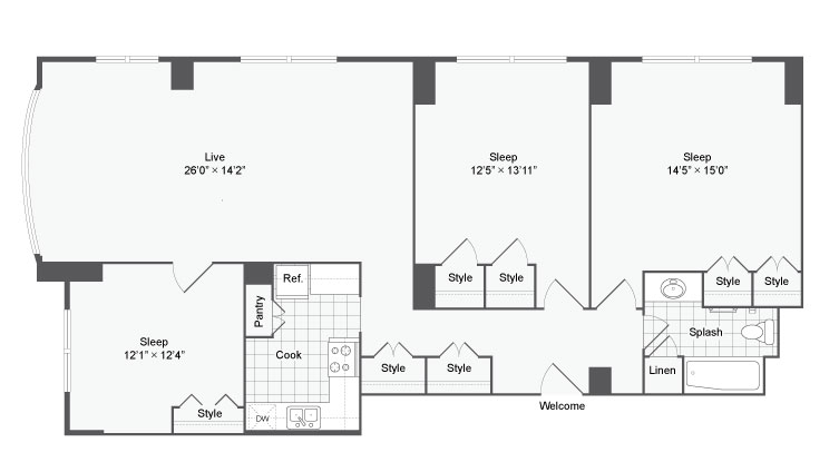 Floor Plans | Baltimore, MD Apartments | The Social North Charles®