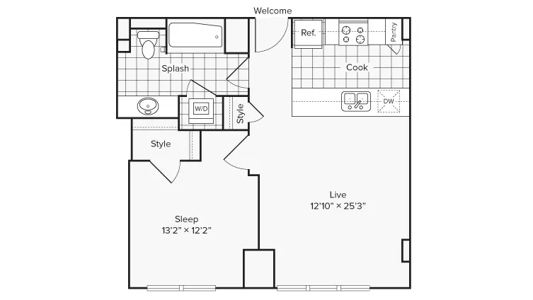 Arrive University City Apartment Homes for Rent in Philadelphia PA 19104 Floor Plan