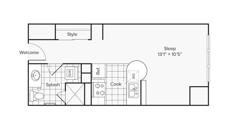 Arrive University City Apartment Homes for Rent in Philadelphia PA 19104 Floor Plan