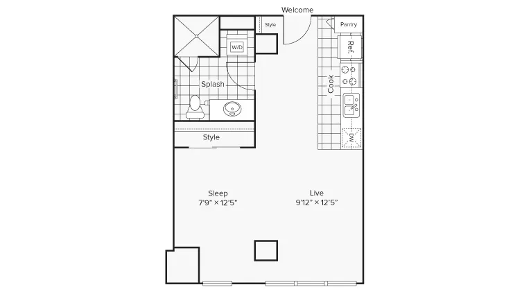 Arrive University City Apartment Homes for Rent in Philadelphia PA 19104 Floor Plan