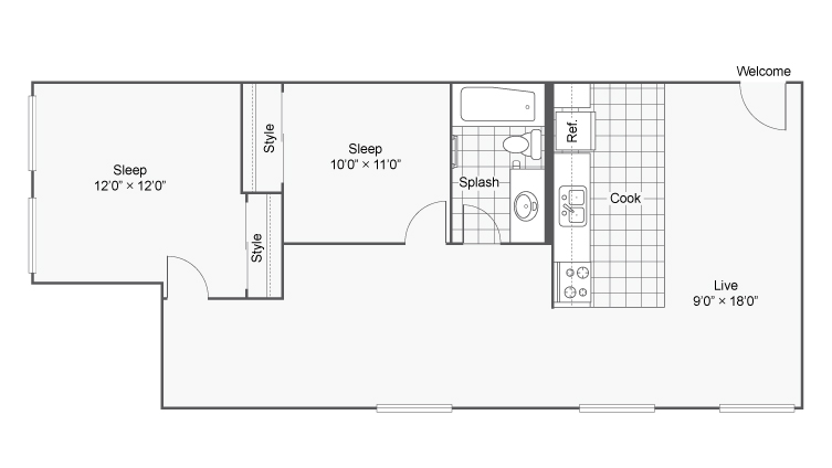 Floor Plan 15 | Apartments In Denver Colorado | Renew on Stout