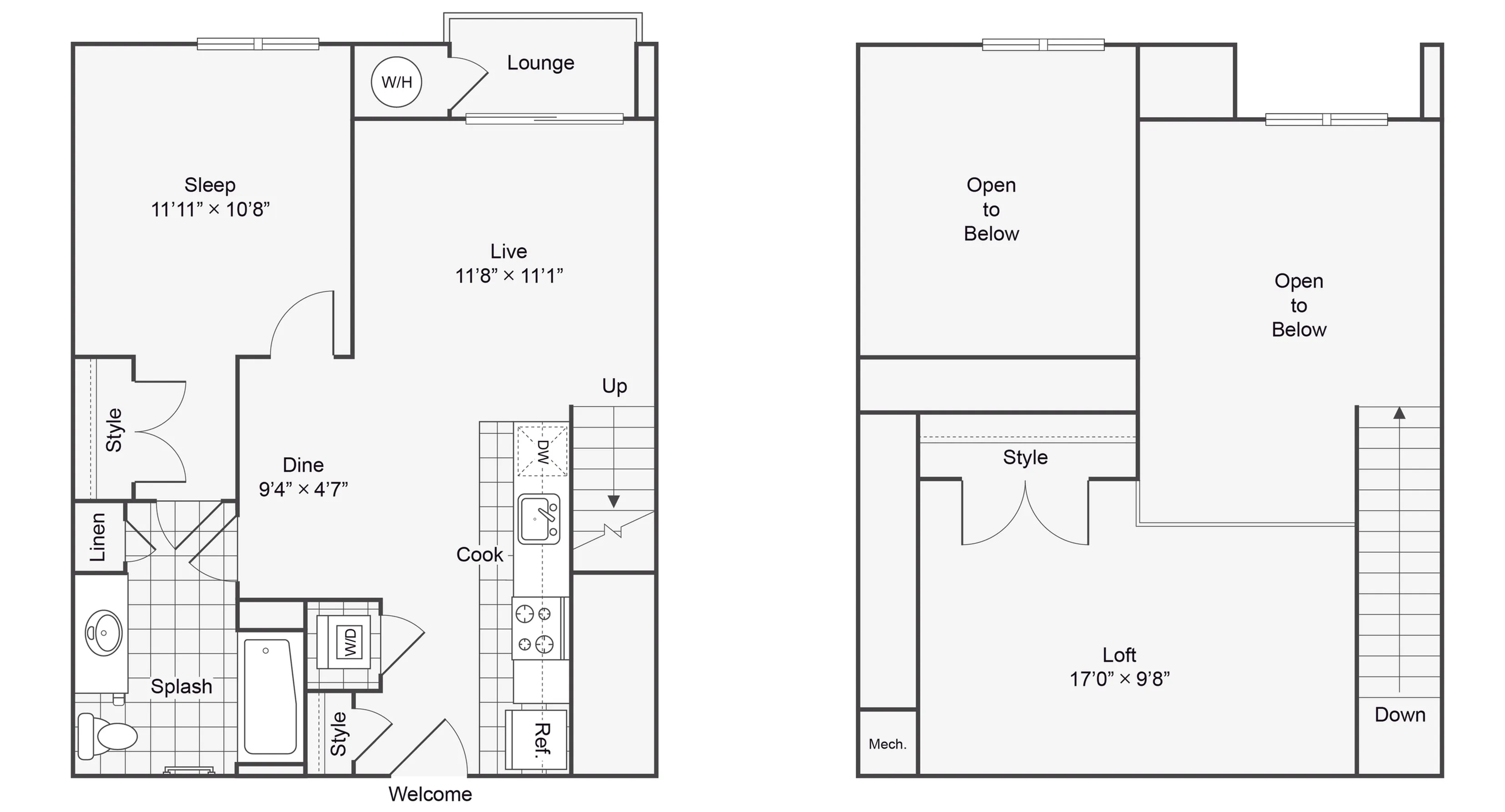 1 Bdrm Floor Plan | Apartments In Eagleville Pennsylvania | Arrive Valley Forge