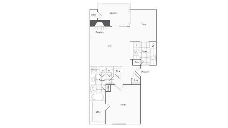 Floor Plan | ReNew at Polo Parkway Apartment Homes for Rent in Midland TX 79705