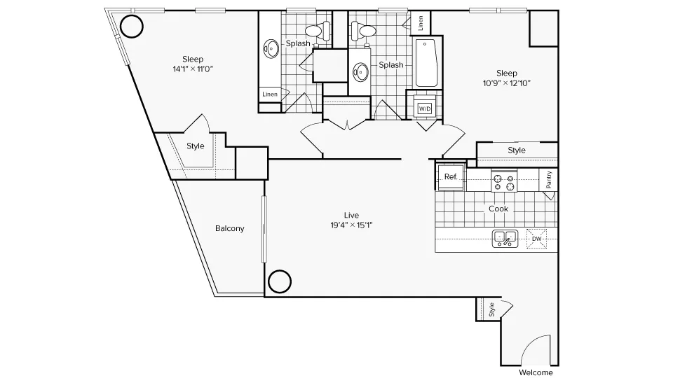 Arrive University City Apartment Homes for Rent in Philadelphia PA 19104 Floor Plan