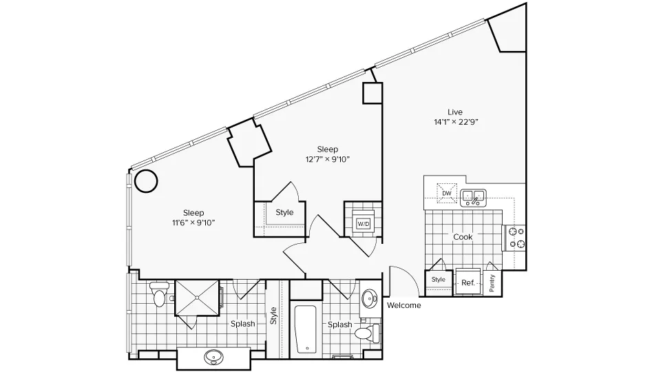 Arrive University City Apartment Homes for Rent in Philadelphia PA 19104 Floor Plan