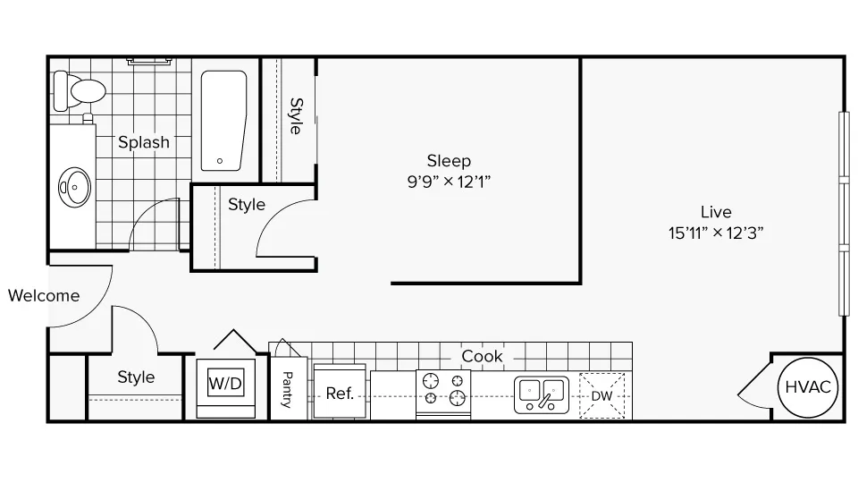 Arrive University City Apartment Homes for Rent in Philadelphia PA 19104 Floor Plan
