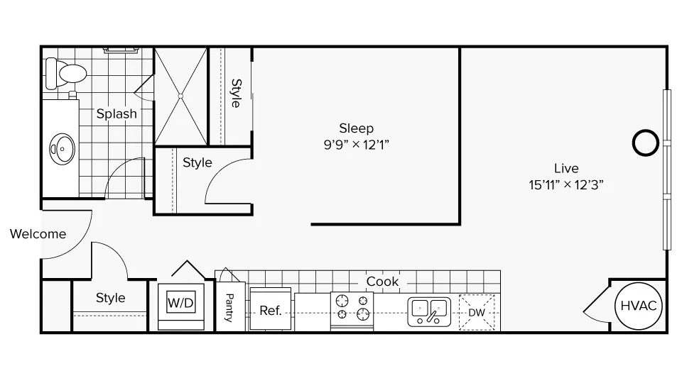 Arrive University City Apartment Homes for Rent in Philadelphia PA 19104 Floor Plan