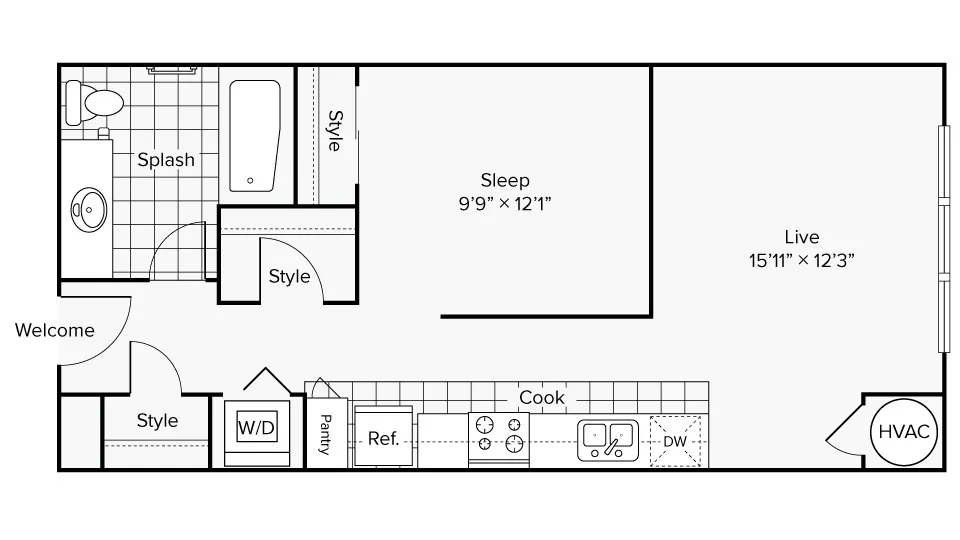 Arrive University City Apartment Homes for Rent in Philadelphia PA 19104 Floor Plan