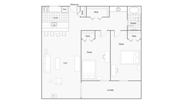 Floor Plan | The Social West Apartment Homes for Rent in Fort Collins CO 80521