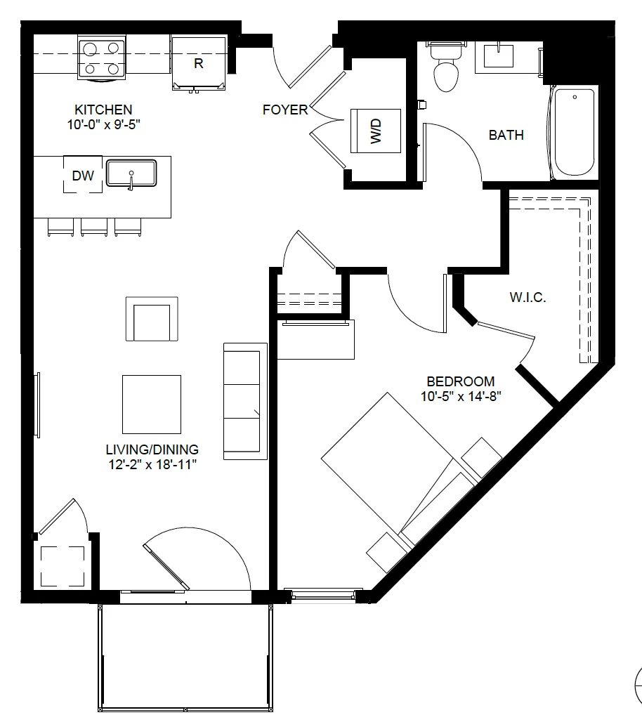 plan a14 1-bed emerson