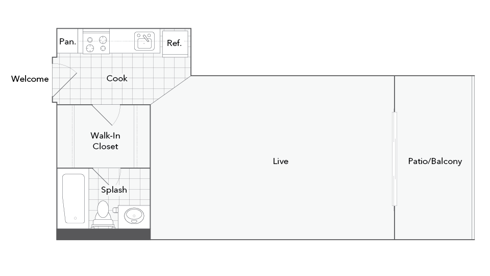 Fayette Studio Floorplan