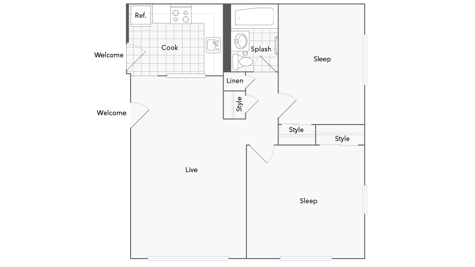 Burlinton 2-Bedroom Floorplan
