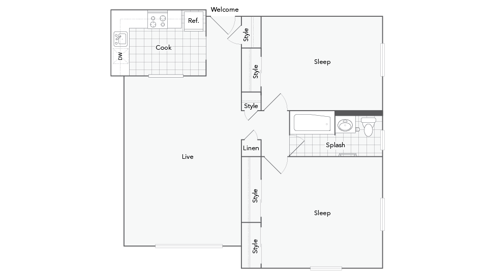 Brookhaven 2-Bedroom Floorplan
