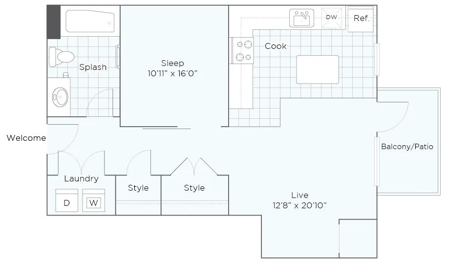 Nordhaus Plan A1.1 1-Bedroom