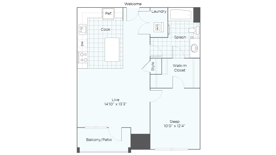 Nordhaus Plan A3 1-Bedroom