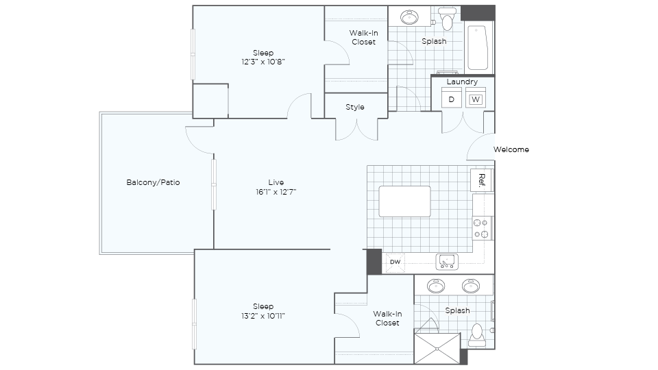 Nordhaus Plan B1 2-Bedroom