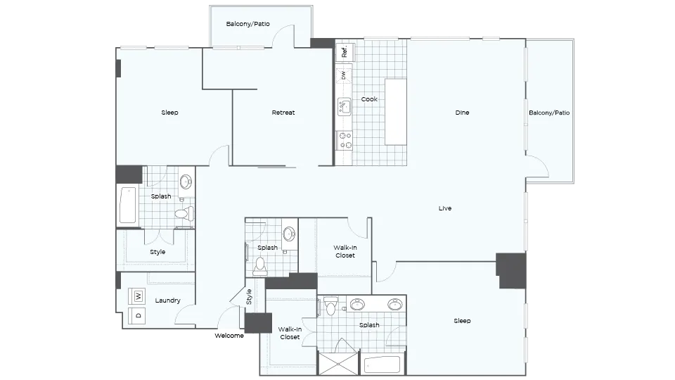 Nordhaus Plan B9DPH 2-Bed Penthouse