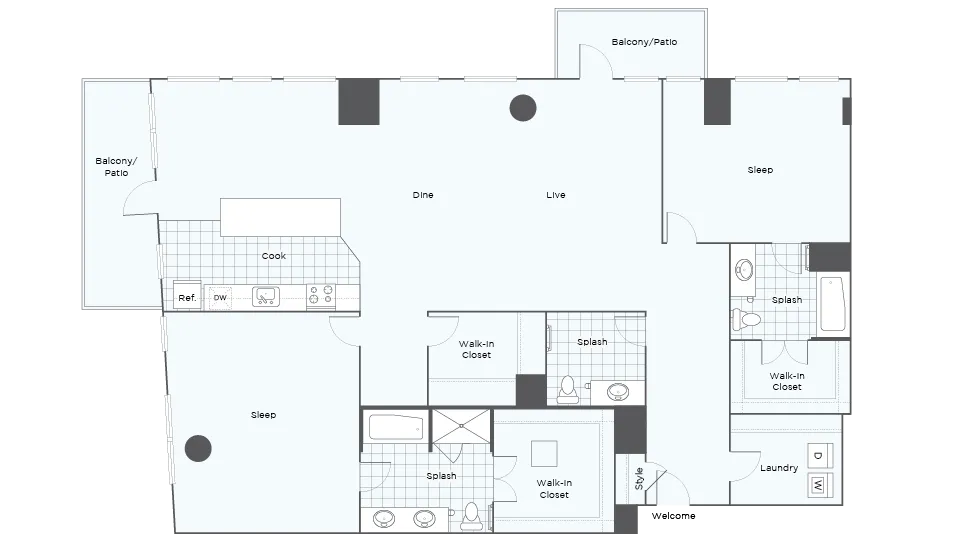 Penthouse D | 2-Bed Penthouse