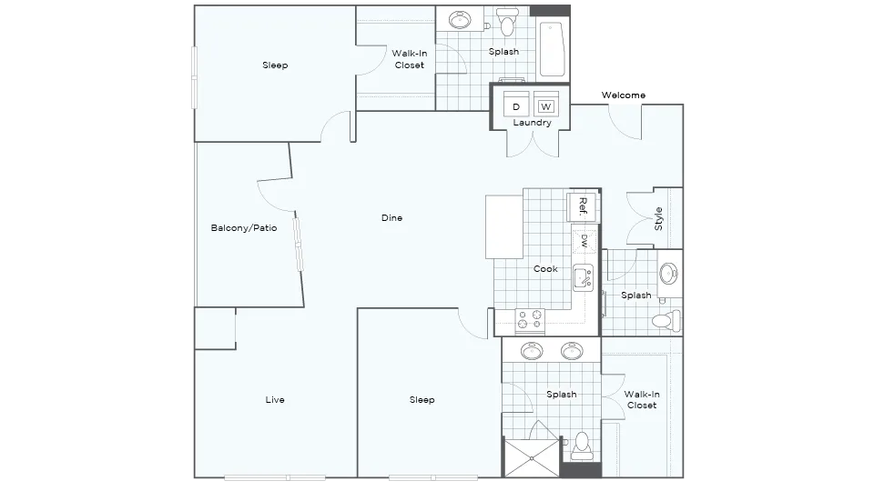 Nordhaus Plan B5 2-Bedroom