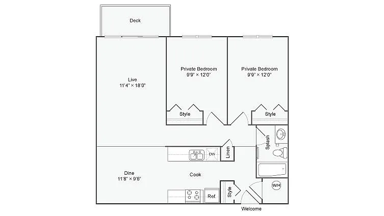 Davie 2 Bed/1 Bath Apartment