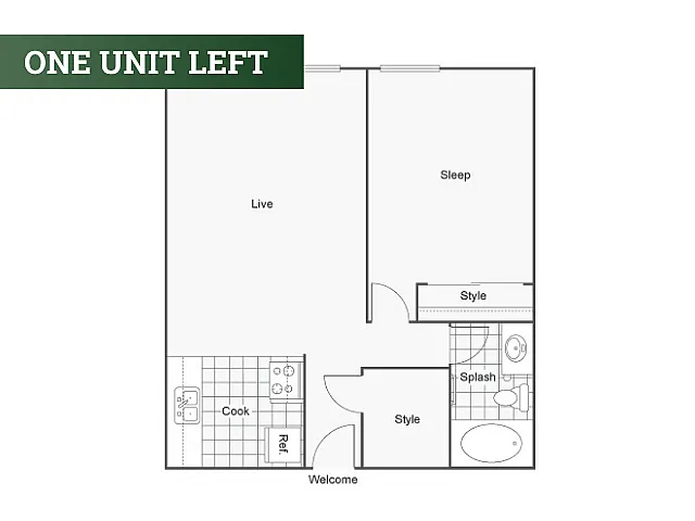 1 Bed/1 Bath