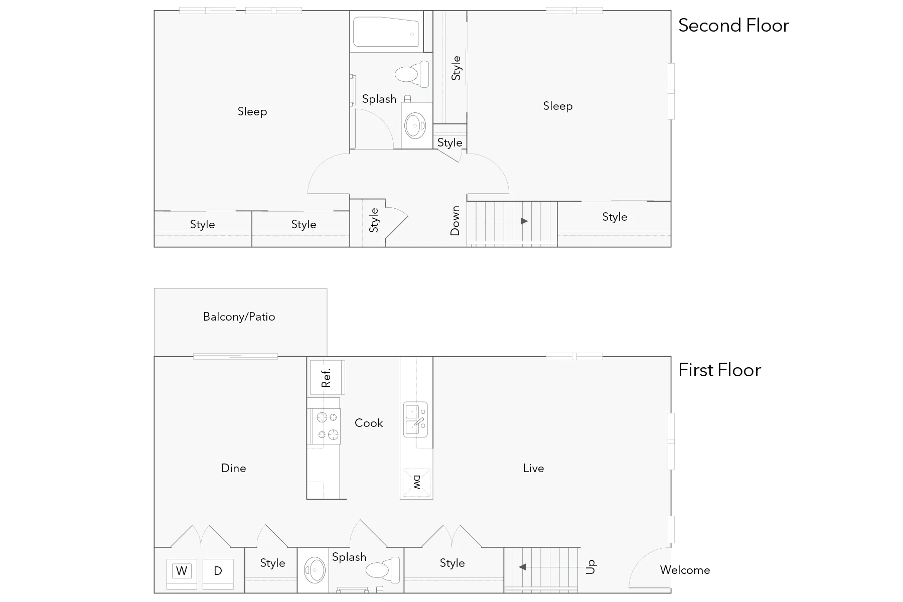 Cape Coral | 2-Bedroom Floorplan