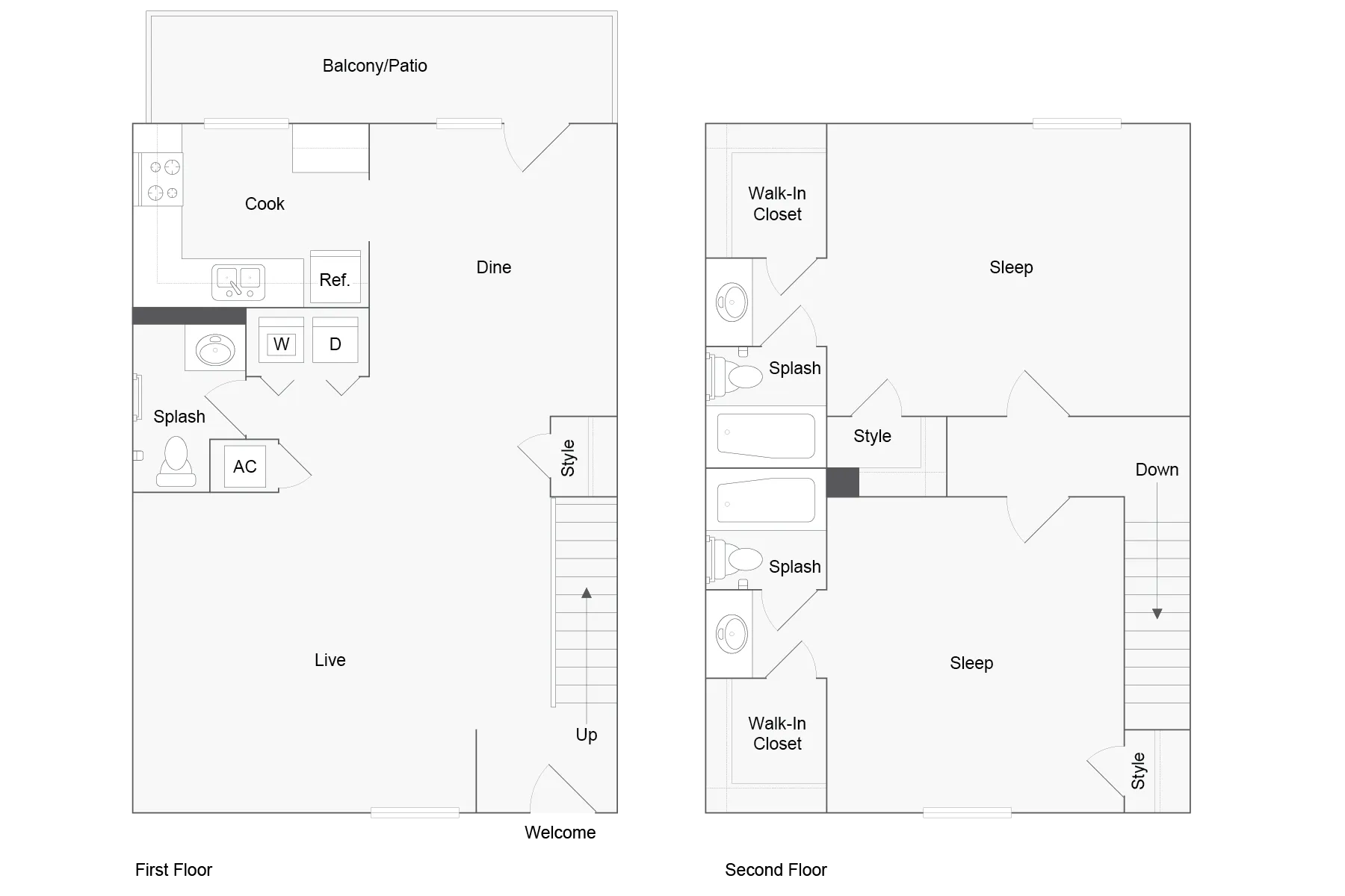 Canton | 2-Bedroom Floorplan